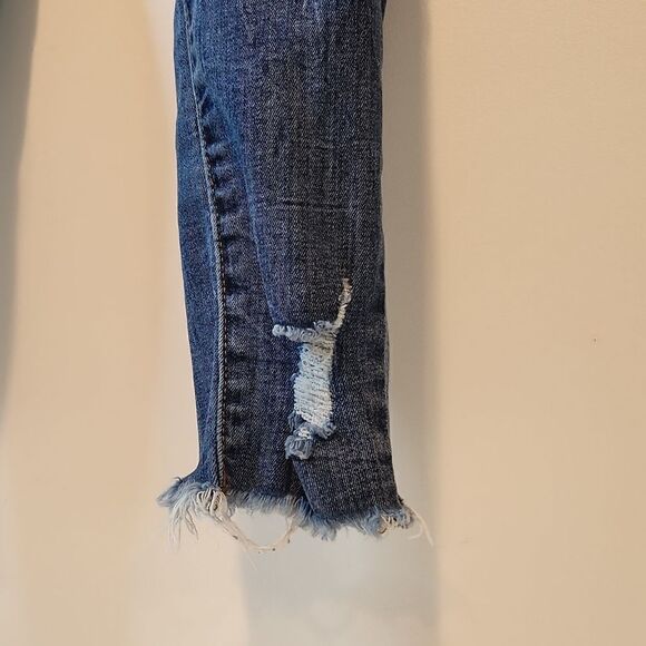 KanCan Women's Jeans Estilo Skinny Dark Wash 5/26 Distressed Ripped Denim Jeans - Picture 10 of 15